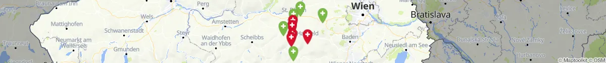 Map view for Pharmacies emergency services nearby Hainfeld (Lilienfeld, Niederösterreich)